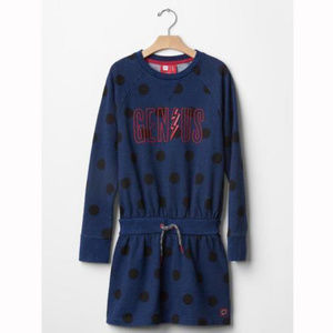Gap Kids NWT Navy Genius Polka Dot Dress S L XL